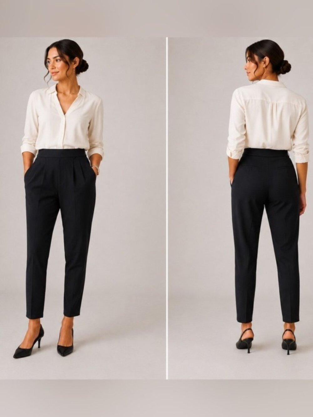 Lululemon Essential High-Rise Trouser Black Warpstreme Pants Size 4